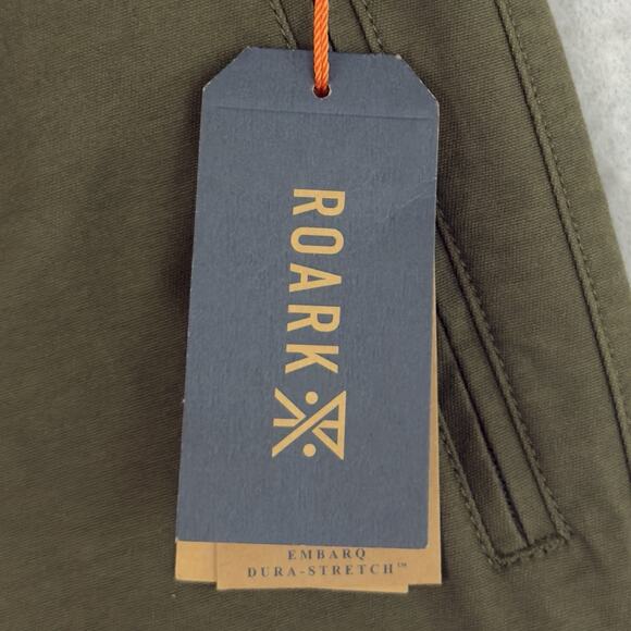 Huckberry Roark Layover Travel Shorts Mens 36 Green Everyday Stretch Hiking - Picture 4 of 13